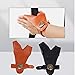 Cuoyuqie 1 pcs Archery Left Hand Guard Traditional Bow Adjustable Leather Finger Protect Glove (Black 1pcs)