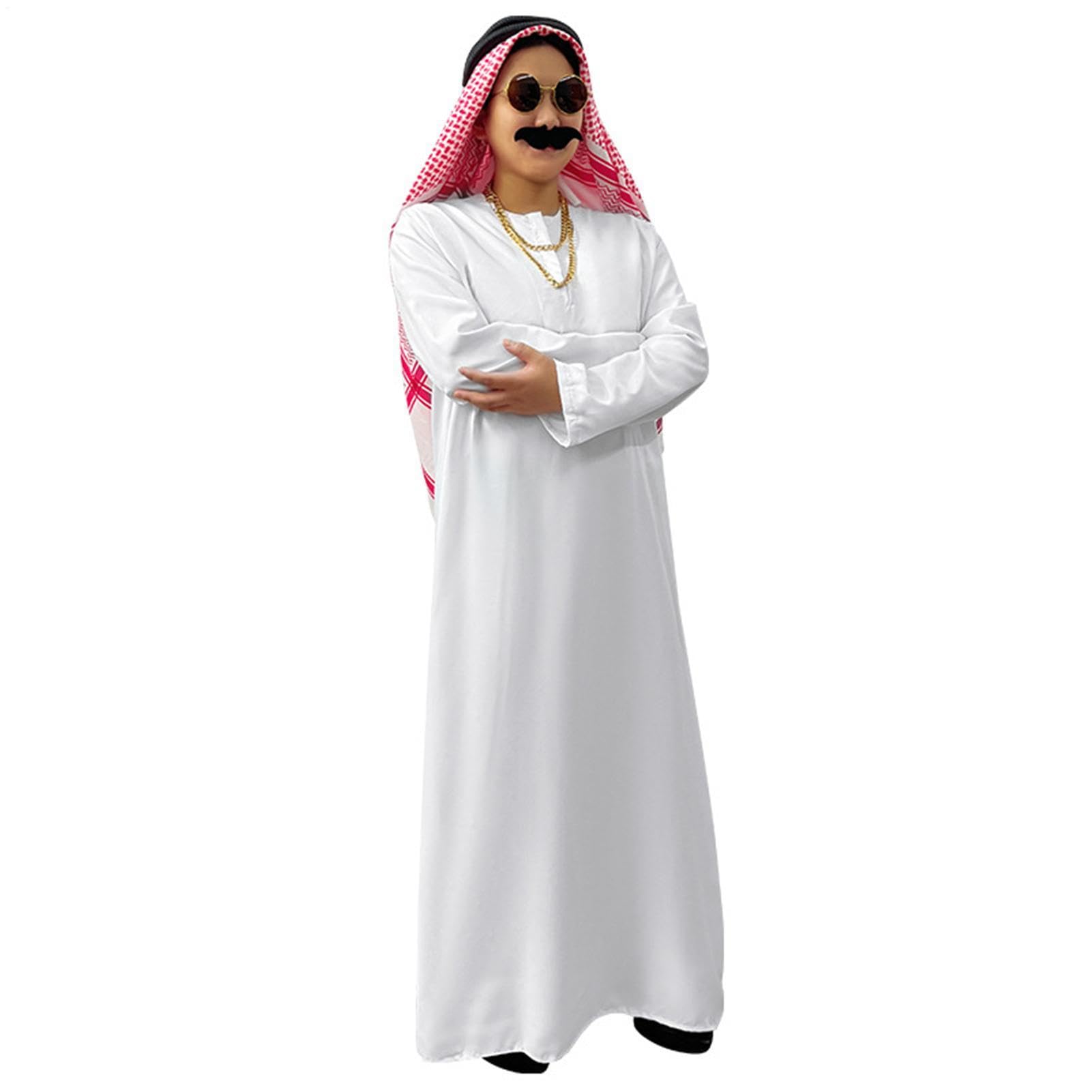 Arabskie kostiumy na Halloween Halloween chusta na głowę akcesoria do cosplay | Arabskie kostiumy szejk szlafrok na imprezy karnawał