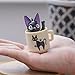 ensky - Kiki's Delivery Service - YR-MC05 Roly Poly Tilting Figure Jiji in Teacup, Studio Ghibli Official Merchandise