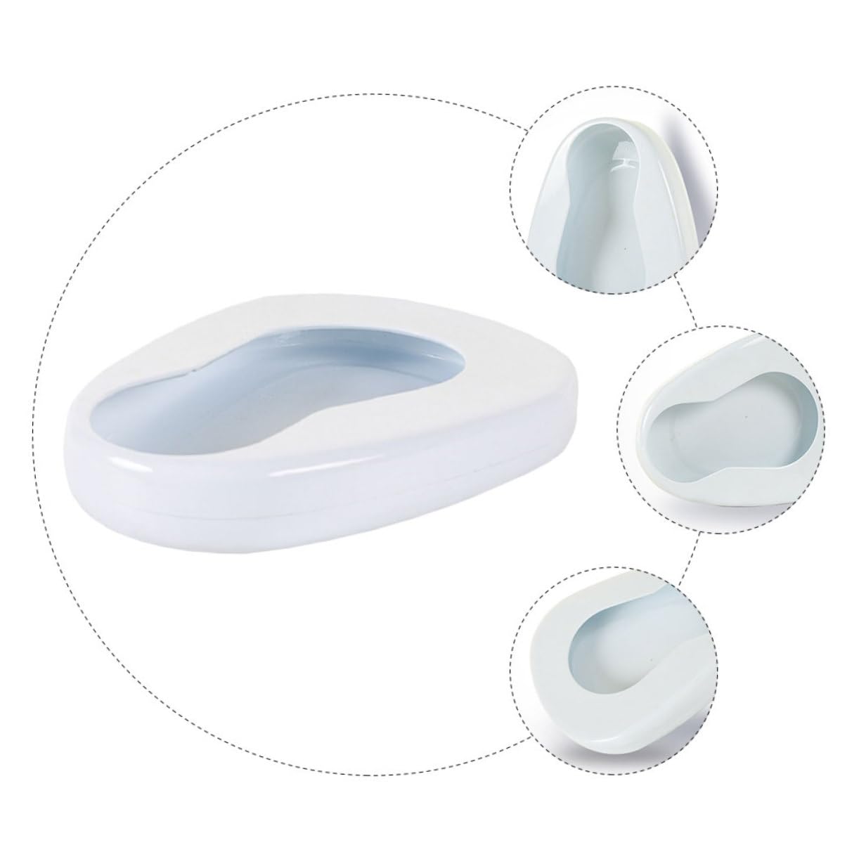 NOLITOY Bacinilla Portátil para Pacientes Encamados Diseño Ergonómico con Asiento Amplio y Cómodo Fácil Limpieza para Cuidado Domiciliario de Adultos Mayores y Personas con Movilidad