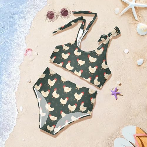 Image of Girls Two Piece Tankini Swimsuits Summer Bathing Suit Beach Swimwear Set