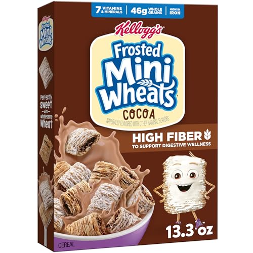 Image of Kellogg's Frosted Mini-Wheats Cocoa Breakfast Cereal 13.3 oz