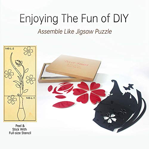 Hermione Baby 3D Vase Wall Murals For Living Room Bedroom Sofa Backdrop Tv Wall Background, Originality Stickers Gift, Diy Wall Decal Wall Decor Wall Decorations (Red, 59 X 23 Inches) #TOP6