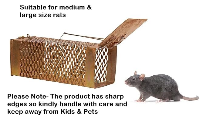 Image of Livshine Rat /Mouse /Rodent Small Trap Cage Rustic Copper (Diamond Trap Small, 2)