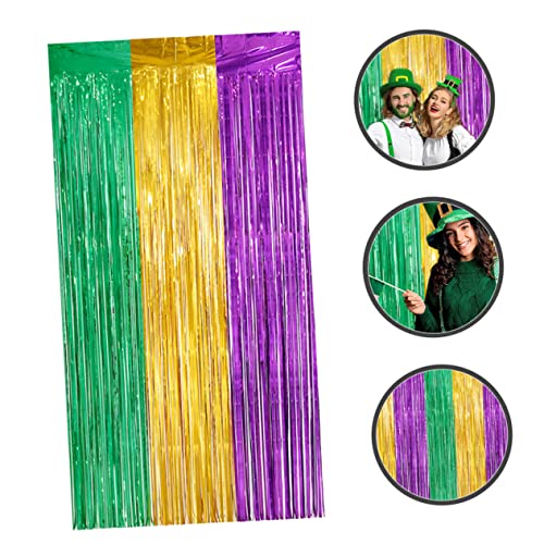 Cortina de borlas puerta fiesta y guirnalda nupcial para transformar la decoración del muro 4