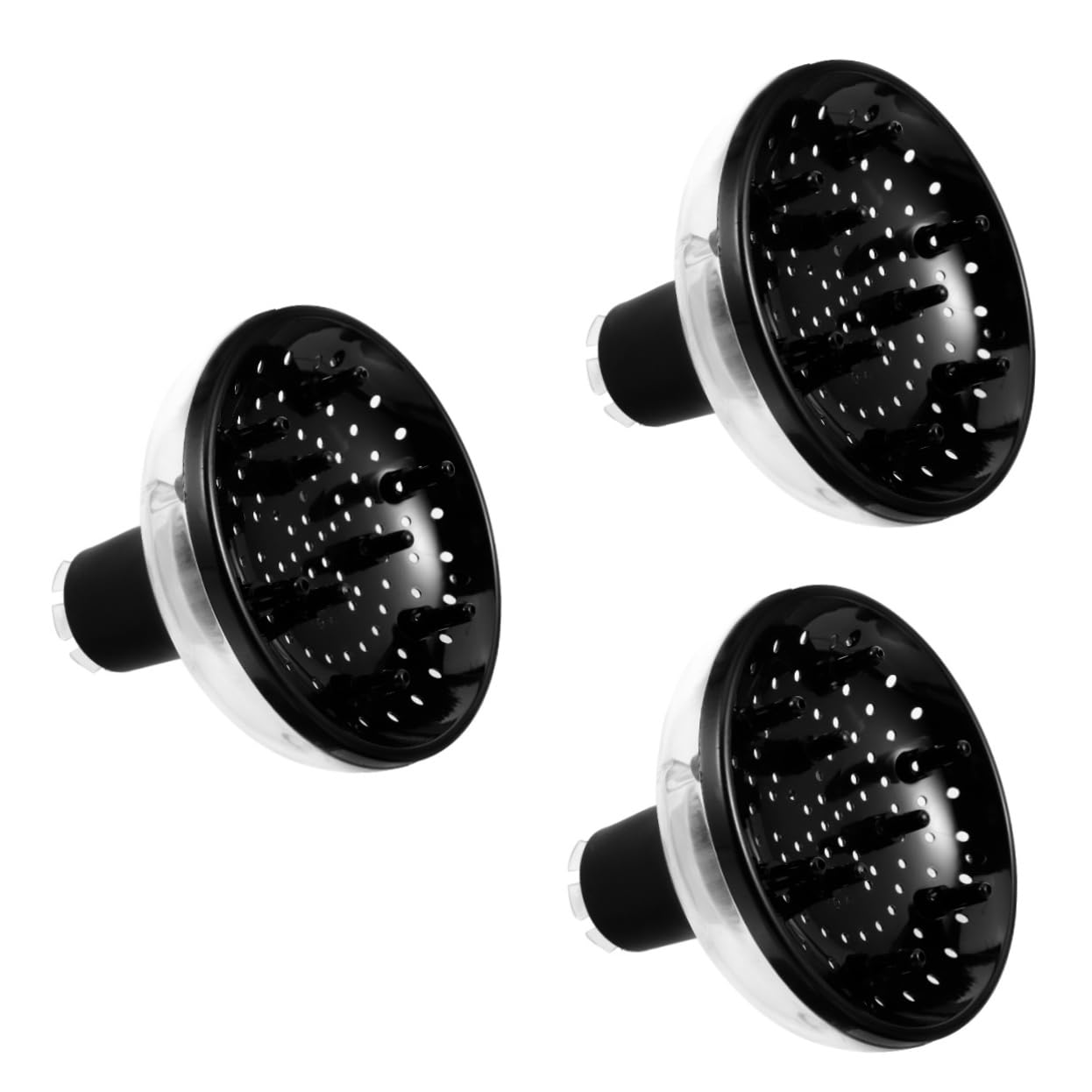 Healeved 3pezzi Asciugacapelli Diffusore Professionale Per Ricci Beccuccio Materiale Trasparente Per Asciugare e Modellare Ondulati Salone o Casa