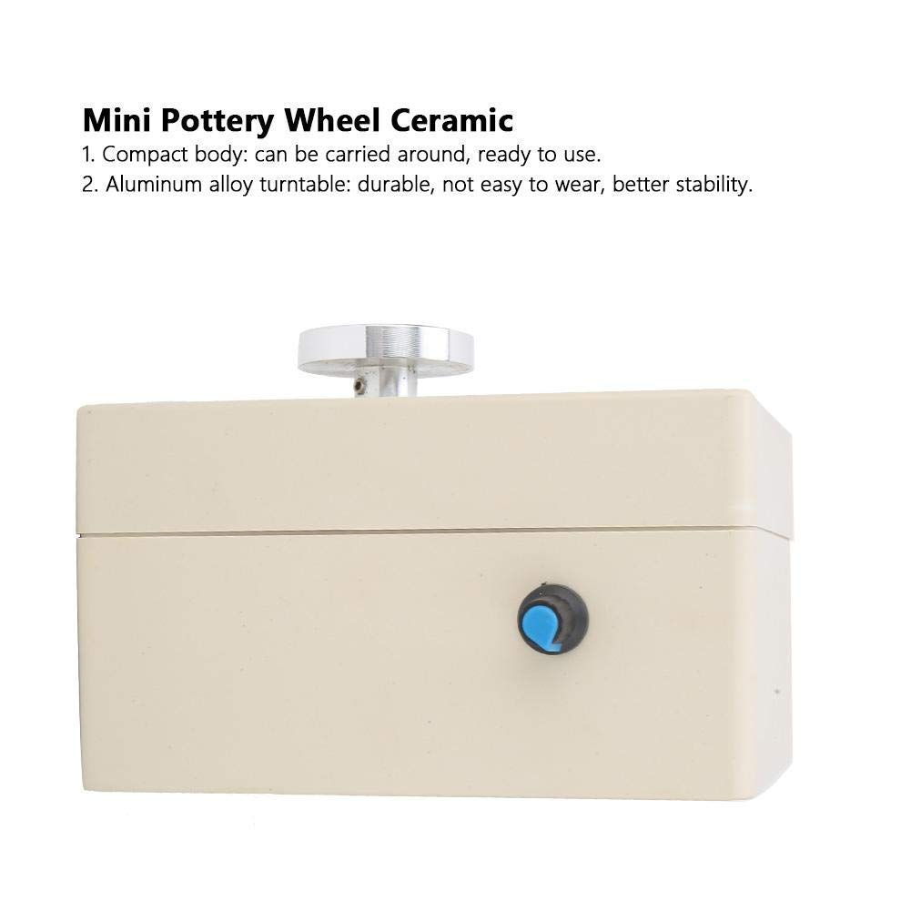 Pottery Wheel,Electric Pottery Wheel, DIY 5V USB Fingertip Mini Electric Pottery Wheel Machine Clay Making Ceramic Machine for Home School Shop Silent