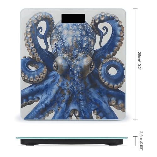 Báscula Digital de Baño Blue Octopus con Pantalla LCD Brillante miniatura 2