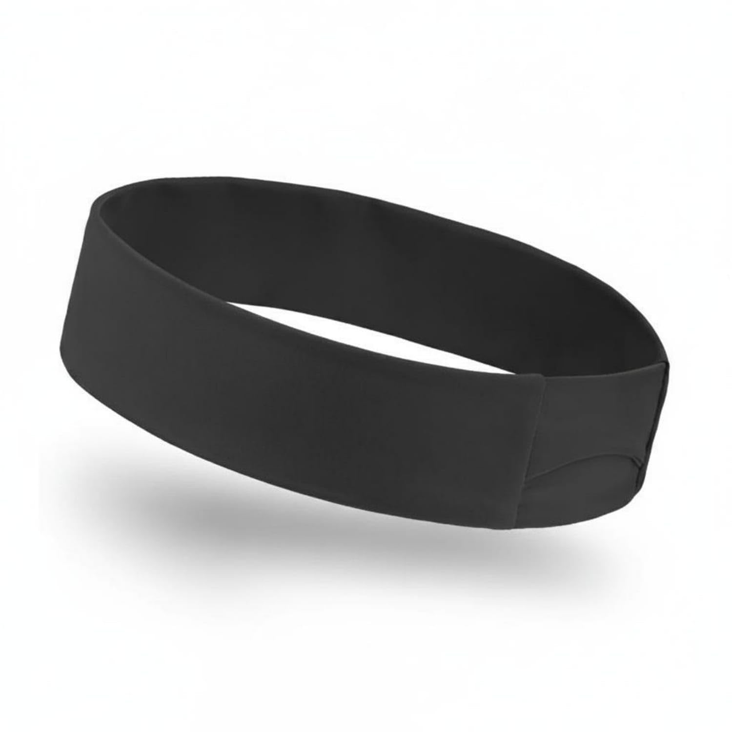 MYADDICTION Soft Wide Stretch Headband Hair Back Sports Headband Plain Athletic Accessory, Black-image-43