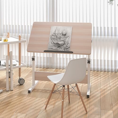 Mesa de dibujo con altura ajustable y parte superior inclinable para arte, manualidades y escritura - imagen 5