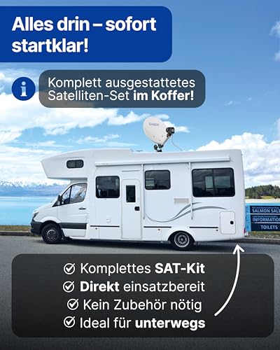 SCHWAIGER SAT set za kampiranje I satelitski sustav kompletan set I 35cm čelična offset antena, jedan LNB, full HD prijemnik, 10m koaksijalni kabel, transportna torbica i materijal za montažu I mobilni satelitski sustav