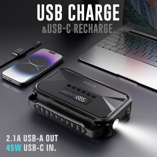 Portable Jump Starter with 150PSI Compressor