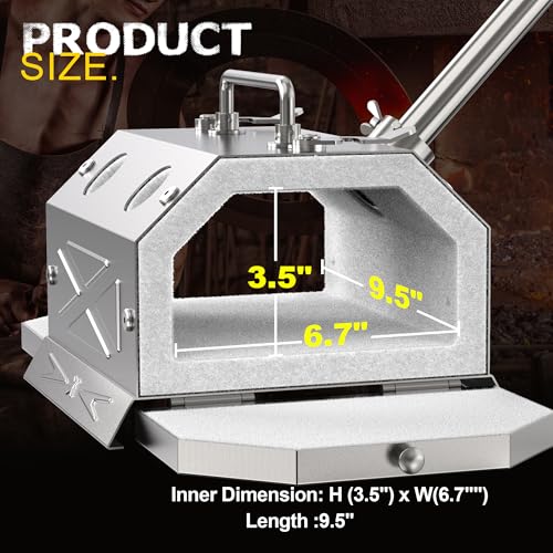 Image of Nelyrho 1 Burner Propane Blacksmith Forge Kit | 2600F High Temperature, Double Doors, Stainless Steel, Blacksmithing, Knife Making & Metalworking