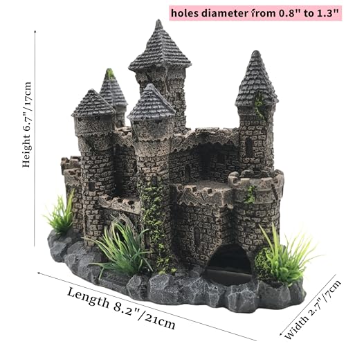 M2cbridge Aquarium Decor Castle Shipwreck Ornament Underwater Landscape(Mountain Castle) - Image 4