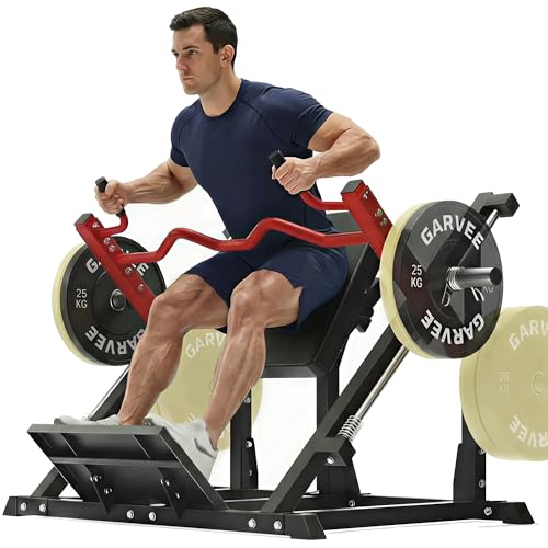 Image of Linear Row Machine for Home Gym, Back Workout Machine with Plate-Loaded Smith Row, Workout Equipment Strength Training Upper Body Machines
