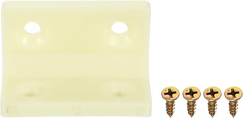Miniatura 4 de uxcell 30 soportes de esquina de plástico de 90 grados, 1.496 x 0.866 x 0.866 in, soportes de nailon en ángulo recto con tornillos para armarios,