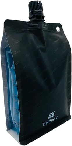 Miniatura 5 de BellFlask - Frasco de 15 onzas, patentado, flexible, sin metal, reutilizable, plástico, sin BPA con clip de mosquetón y embudo de llenado