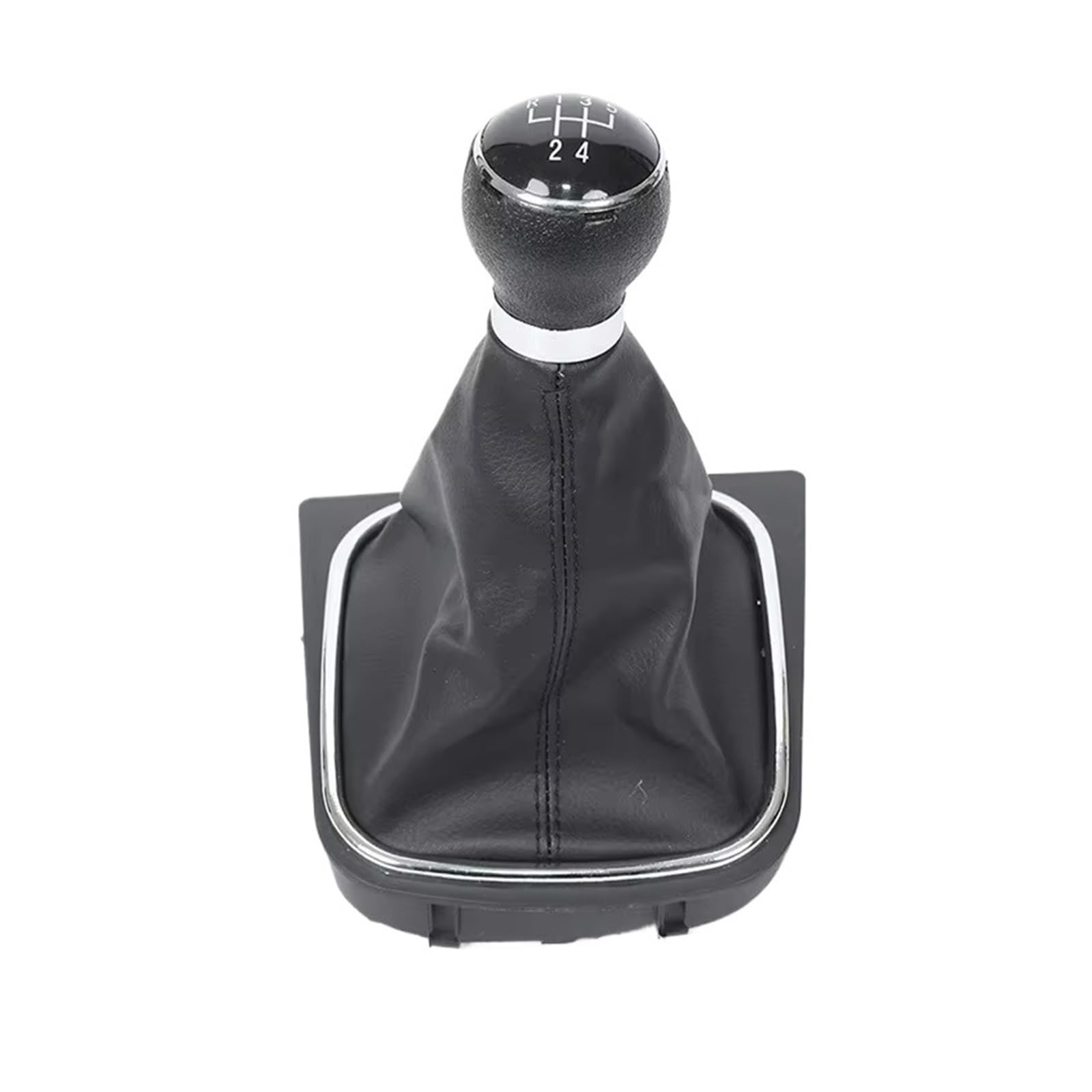 SRVSQTPTVK Car Shift Knob Manual 5/6 Speed Gear Shift Knob PU Boot for VW for Golf 5 MK5 for 6 MK6 for Jetta Rabbit(5 Speed Black Line)