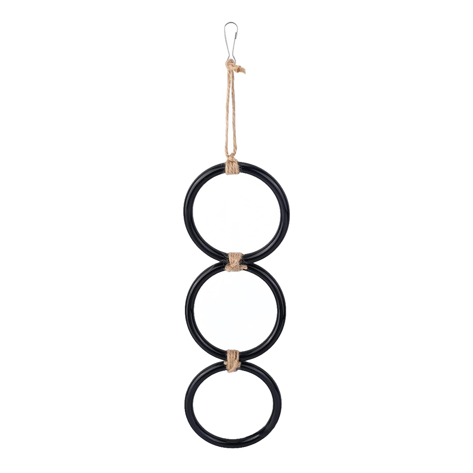 LUCKGONI Three Rings Toy Flexible Design for Small Pet Interaction Play and Training Exercise Toy for Cage Hanging