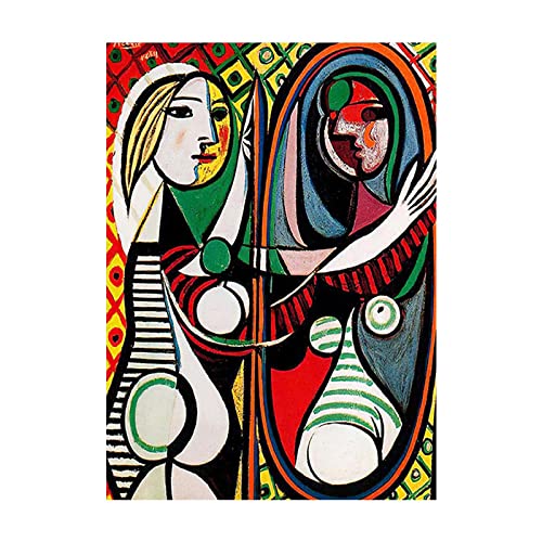 Peinture Guernica et Picasso affiche Fille devant le miroir toile surréalisme