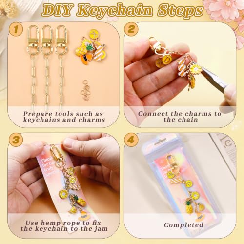Image of Wurosi 18pcs Paperclip Keychain Making Kit,Key Ring Swivel Snap Hook Chains