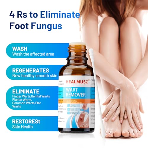 HEALMUSZ Wart Remover- Remover Natural Formula Wart Liquid Designed for Warts-Wart Removal for Plantar Wart,Corns(NDC Code?84010-040-02) (1, Fresh)