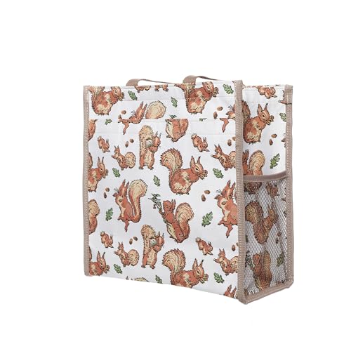 Sac shopping Signare motif écureuil et noix multicolore taille Medium