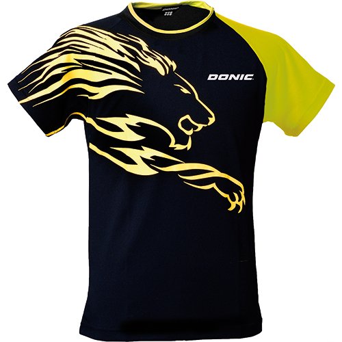 DONIC T-Shirt Lion, Options d' XXL, Noir/Jaune Cover
