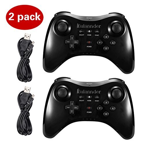 Kulannder Wii U Pro Controller for Kids -Wireless Rechargeable Bluetooth Dual Analog Controller