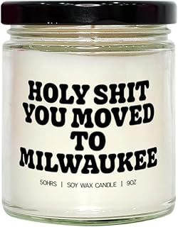 Moving to Milwaukee Wisconsin New House from Real Estate Agent Closing Home Candle, Gifts, Home Office Decor, Unique Gag Idea, Him Her
