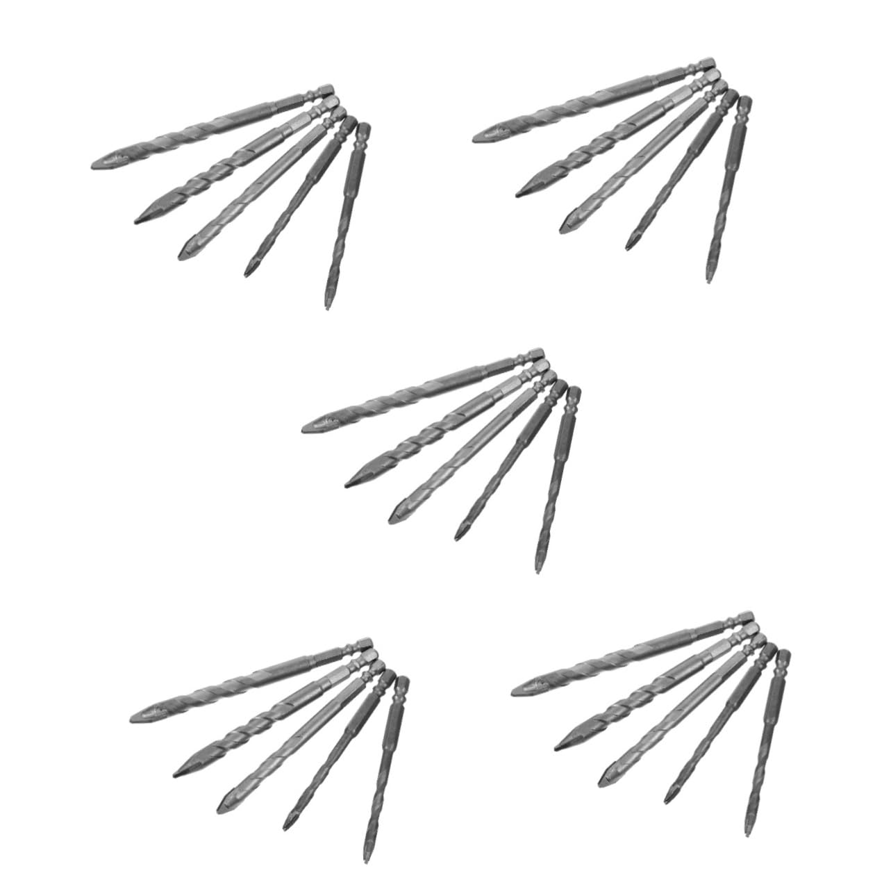 HOMSFOU 25pezzi Punte Da Trapano Eccentriche Per Muratura e Ceramica Di Punte Per Forare e Calcestruzzo Manico Dritto Versatile e Duraturo Adatto Per Professionisti e Fai Da Te