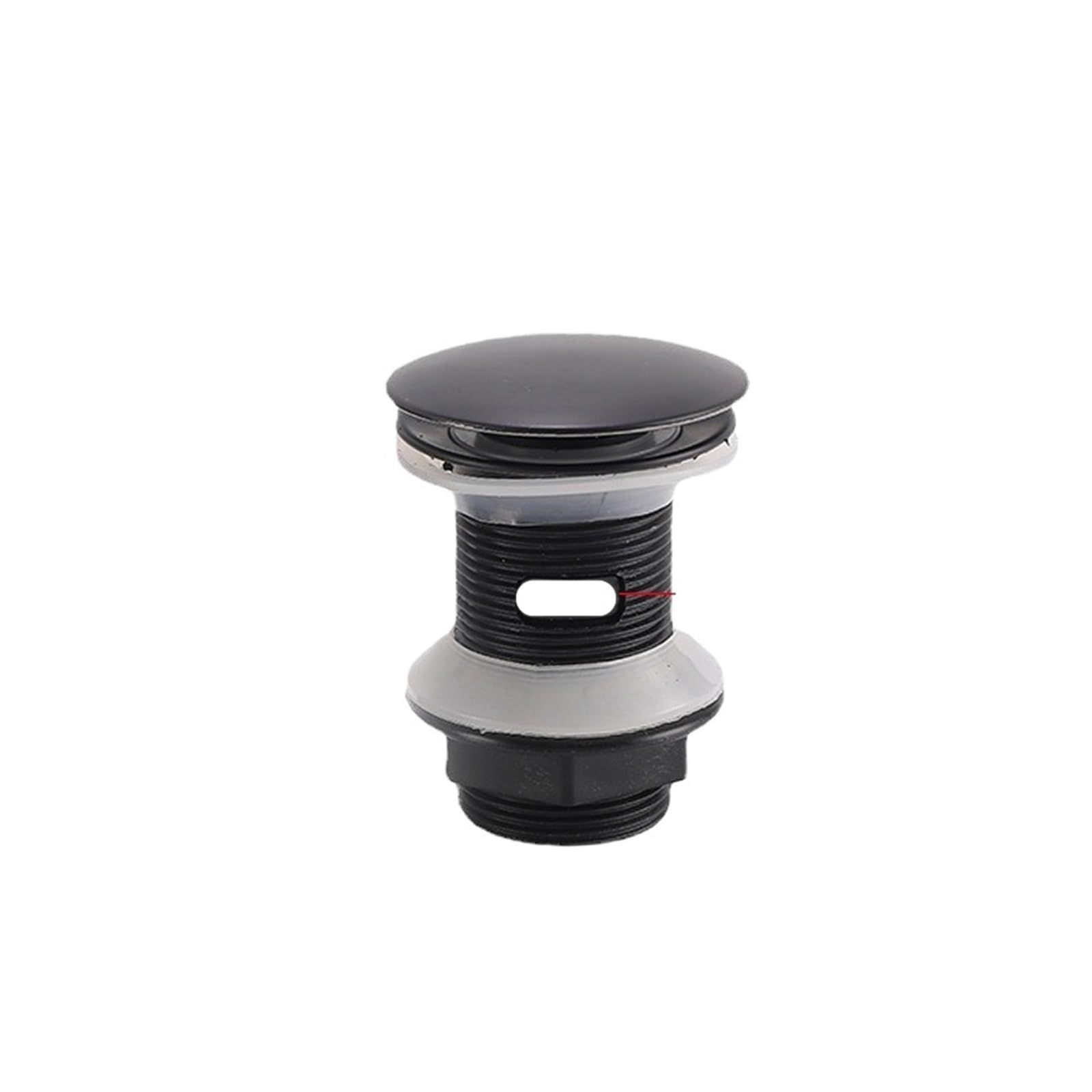 Rtbvghjik Pp Black Overflow Basin Drain Bathroom Sink Pop Up Push Open Waste Filter Stopper Set Black Washbasin Hose Accessory Toilte Renovation For Bathroom Sinks(Pp Black Overflow)