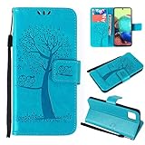 Funda para Samsung A12, árbol de oro rosa)