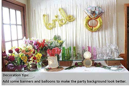 Image of 2 Pack White Door Streamers Backdrop Curtains for Birthday Party Decorations,White Tinsel Backdrop for Graduation Bachelorette Wedding Party,Foil Fringe Curtain Backdrop