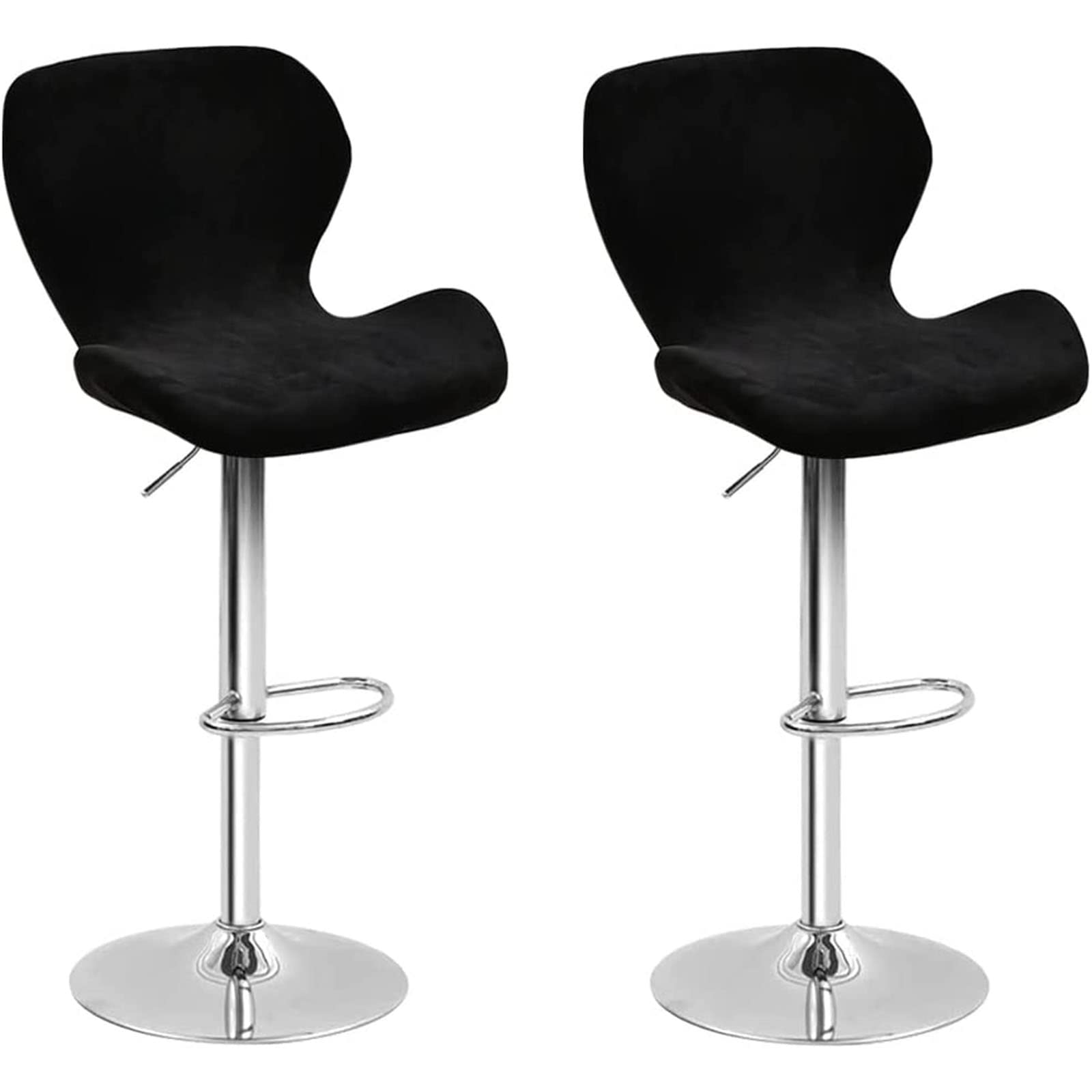 Leomix K Velvet Bar Stool Cover Curved Swivel Set, Stretch Counter Height Bar Stools Cover, For Short Bac Dinning Room Bar Chair,,2Pac