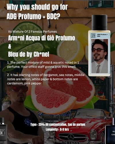 Image of TOXICMALE ADG Profumo + BDC | Perfect Long lasting Unisex perfume Office | perfumes for men & women | perfume for him & her | Gift for him & her | TMA38 | 50 ml perfume | TM Perfume House
