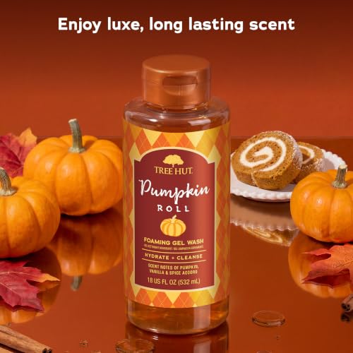 Image of Tree Hut Pumpkin Roll Foaming Body Wash, 18 Fl Oz