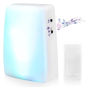 Anpress 7 Colour Lights Flash, Music Wireless Doorbell