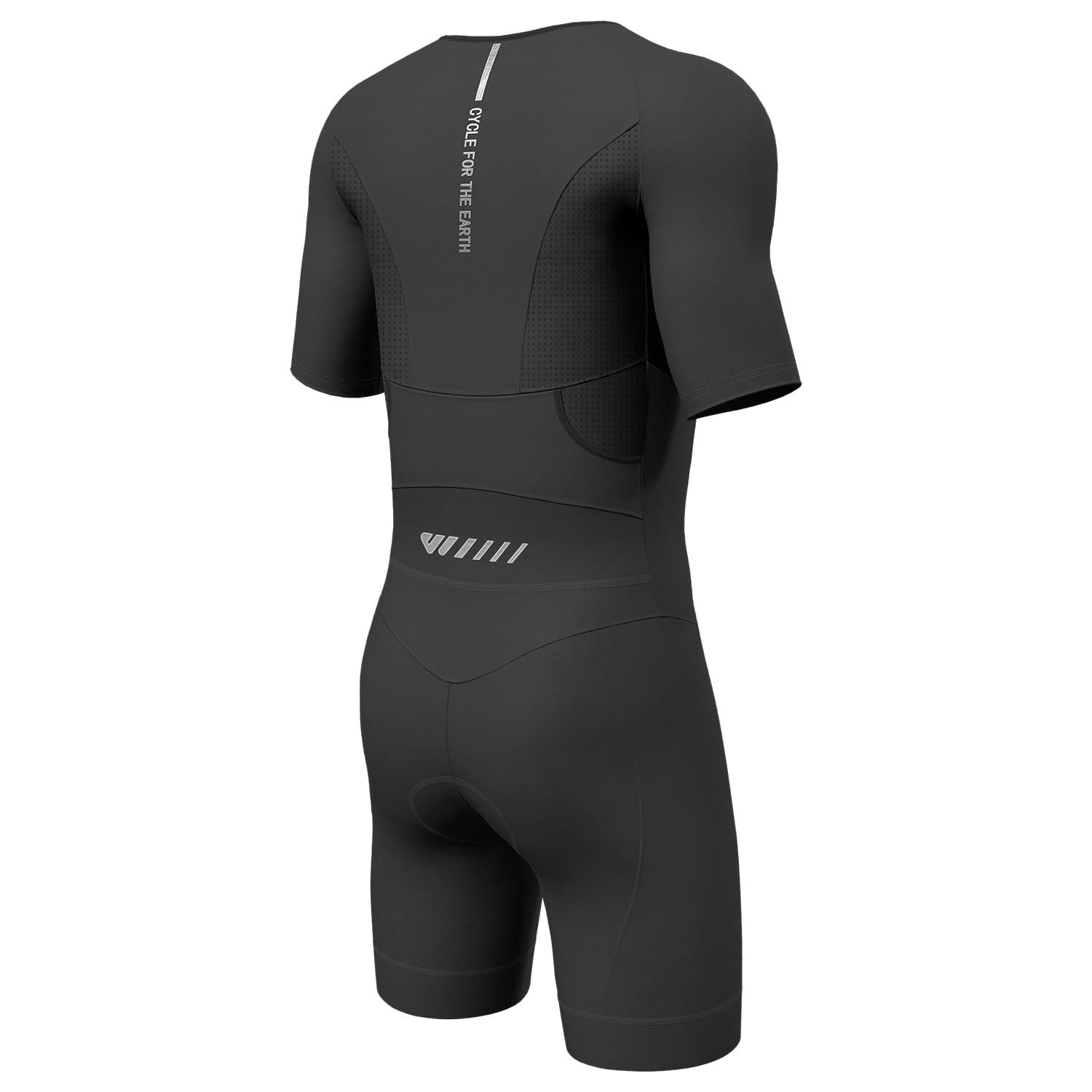 Wulibike Triathlon Anzug Herren Trisuit Kurzarm,Hohe Elastizität atmungsaktiv schnelltrocknend Tri Suits Triathlonanzug für Radfahren Laufen Rennen Training