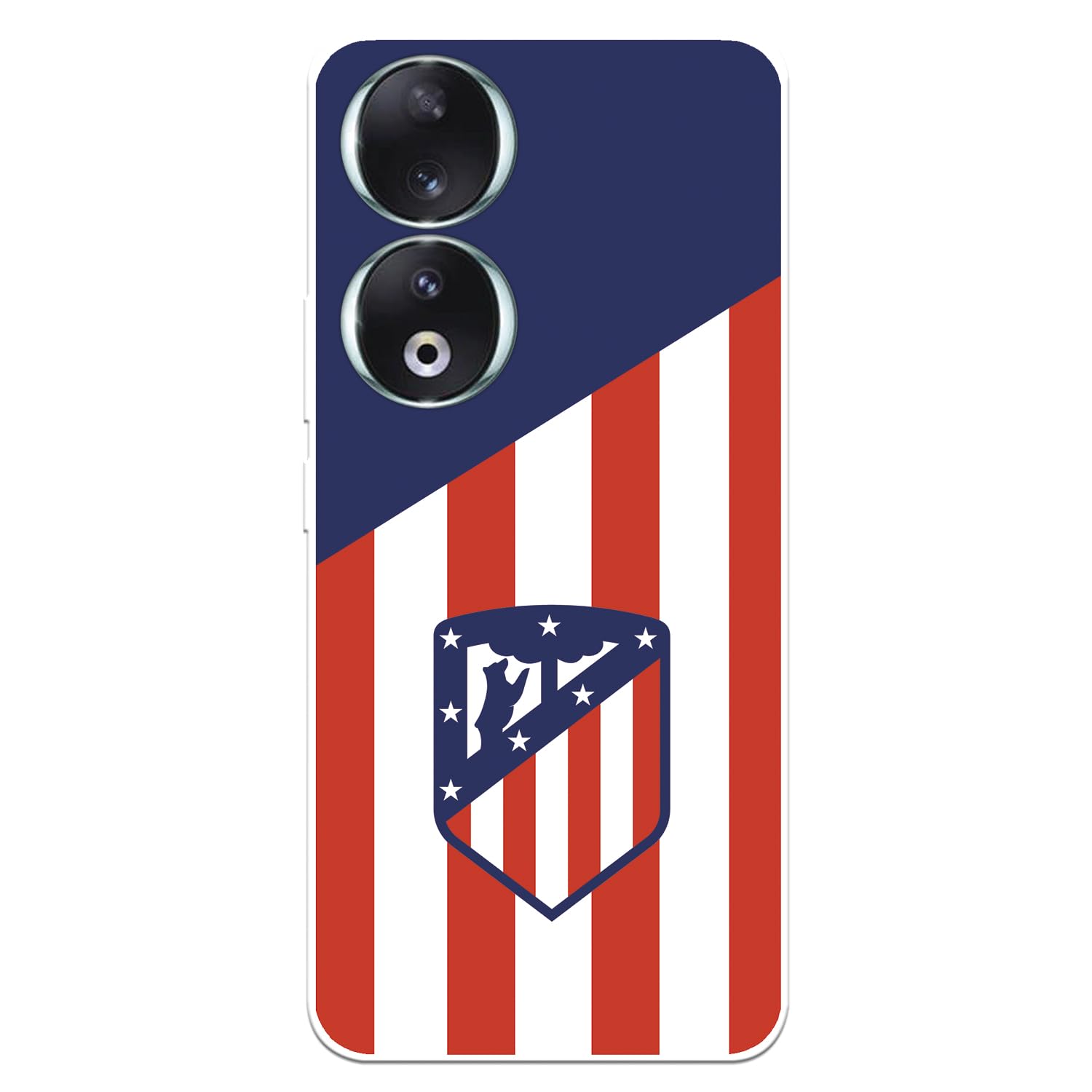 Personalaizer Custodia Per OPPO A9 2020 – Cover TPU Flessibile Con Stemma Atletico Madrid Escudo Plata, Leggera E Stampata In Spagna