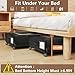 AUING XXXXL Extra Long Under Bed Storage with Wheels,BIGGEST Size Available(66L) under the bed storage Organizer with Lid&Label,Rolling Under the bed Metal Drawer for Clothes,Shoes,Toys(36x17x 6In)