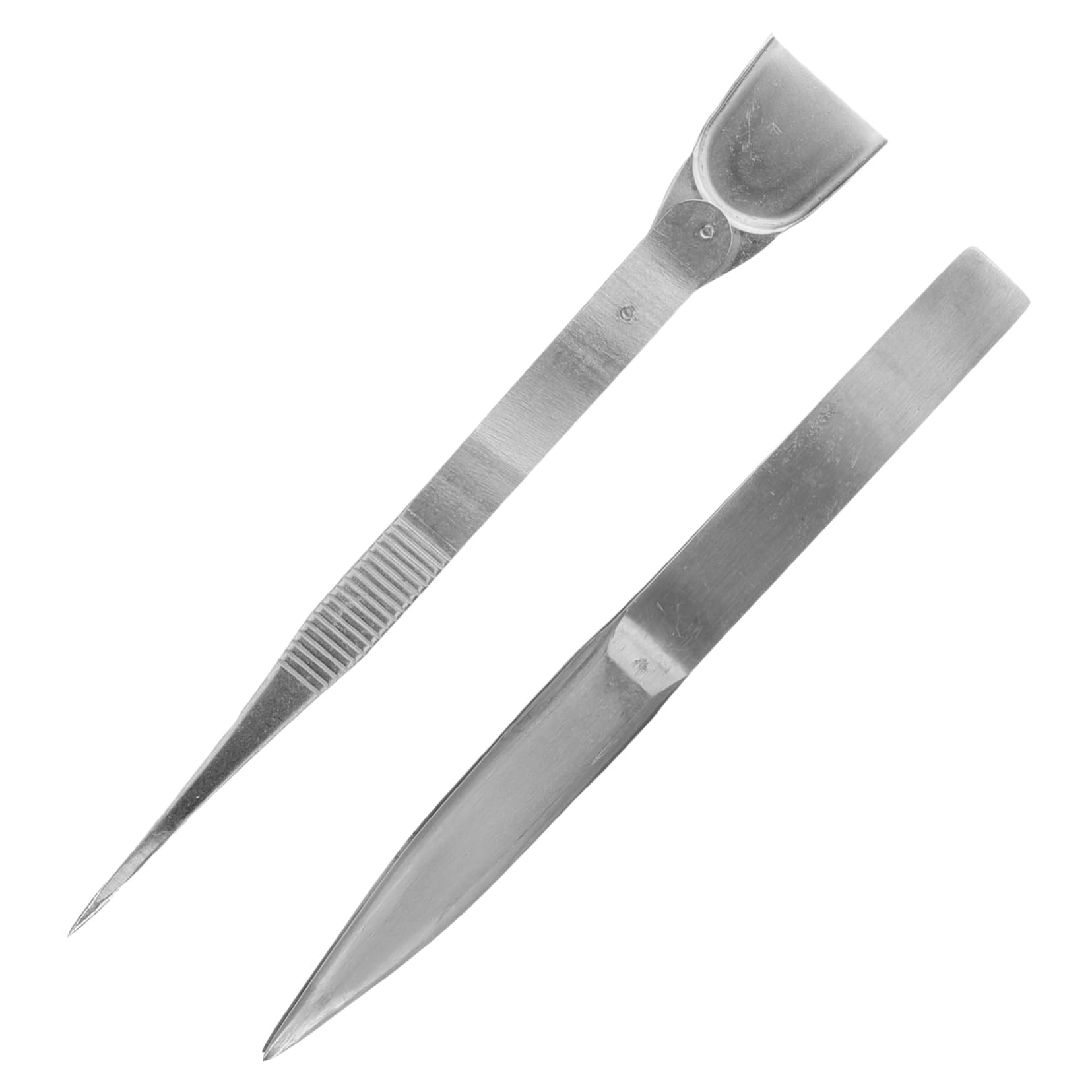 NUOBESTY 5 Set Pinzette Con Spatola Fabbricazione Precisione Bene Strumenti Di Gioielleria Presa Pinze in Acciaio Inossidabile Pinzette Per Silver 2 Pezzi*5