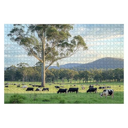Jigsaw Puzzles 1000 Pieces for Adult Dairy Cattle Herd New South Wales Australia Puzzle Game for Family Wooden Puzzle Toy Educational Games Puzzles for Home Decor -  VETEB