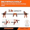 Jorgensen 6 Bar clamps for woodworking - 4-Pack, One-Hand Light Duty E-Z Hold Spreader Clamp, 200 lbs Capacity, Versatile and Easy-to-Use Design