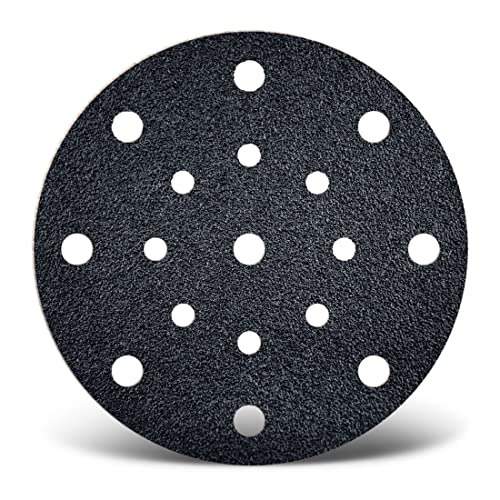 MENZER Black Klett-Schleifscheiben, 150 mm, 17-Loch, Korn 24, f. Exzenterschleifer, Siliciumcarbid (25 Stk.)