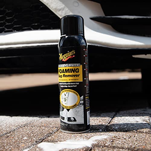 Meguiar’s Insektenentferner Auto - Lackschonende einfache Reinigung von Insektenrückständen - Schaum mit langer Haftwirkung, Heavy Duty Foaming Bug Remover G180515EU, 444ml