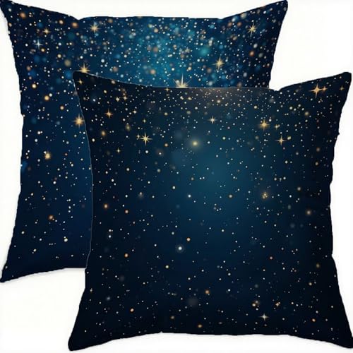Housse coussin 65x65cm double face imperméable bleu velours géométrique - 2