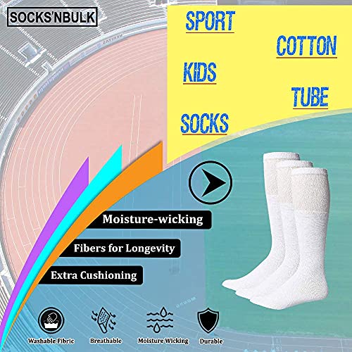 SOCKS'NBULK 60 Pairs Kids Socks Wholesale Sport Cotton Unisex Crew, Ankle, Tube Sock, Bulk Socks For Children4