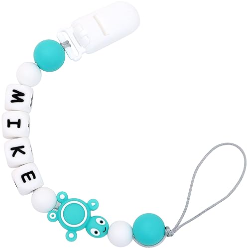 Clip para chupete de cabeza de animal personalizado (verde tortuga)