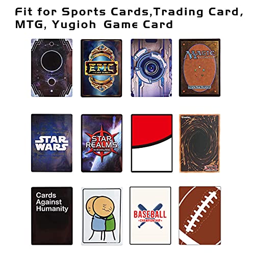 200Pcs Trading Card Sleeves Top Loader,Penny Card Sleeves Fit for Magic,MTG and Yugioh Cards, Baseball,Football, Baskteball Cards(Black)